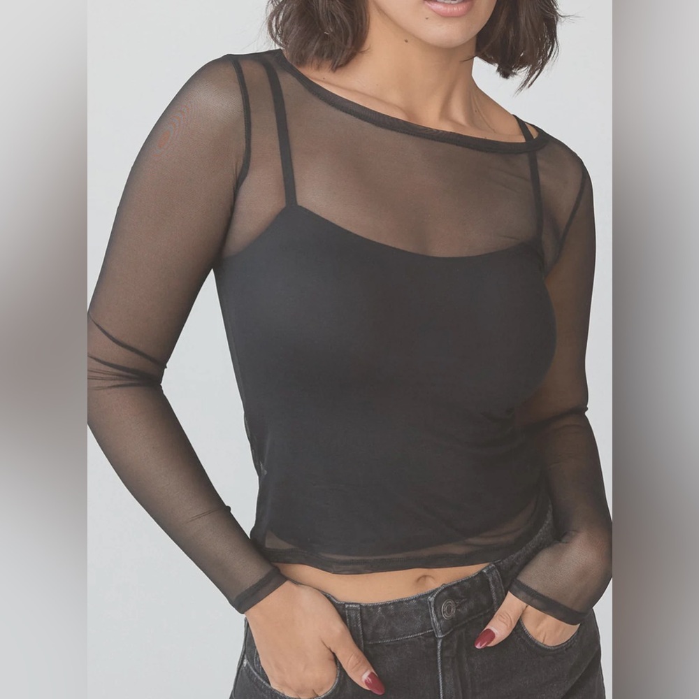 Klassy Network Two-Piece Mesh Long Sleeve